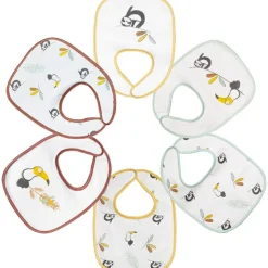 Clearance Trois Kilos Sept Lot de 6 bavoirs premier âge Toucan