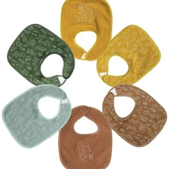 Sale Trois Kilos Sept Lot de 6 bavoirs premier âge Meli melo