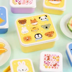 Best A Little Lovely Company Lot de 4 boîtes à goûter Amis des animaux