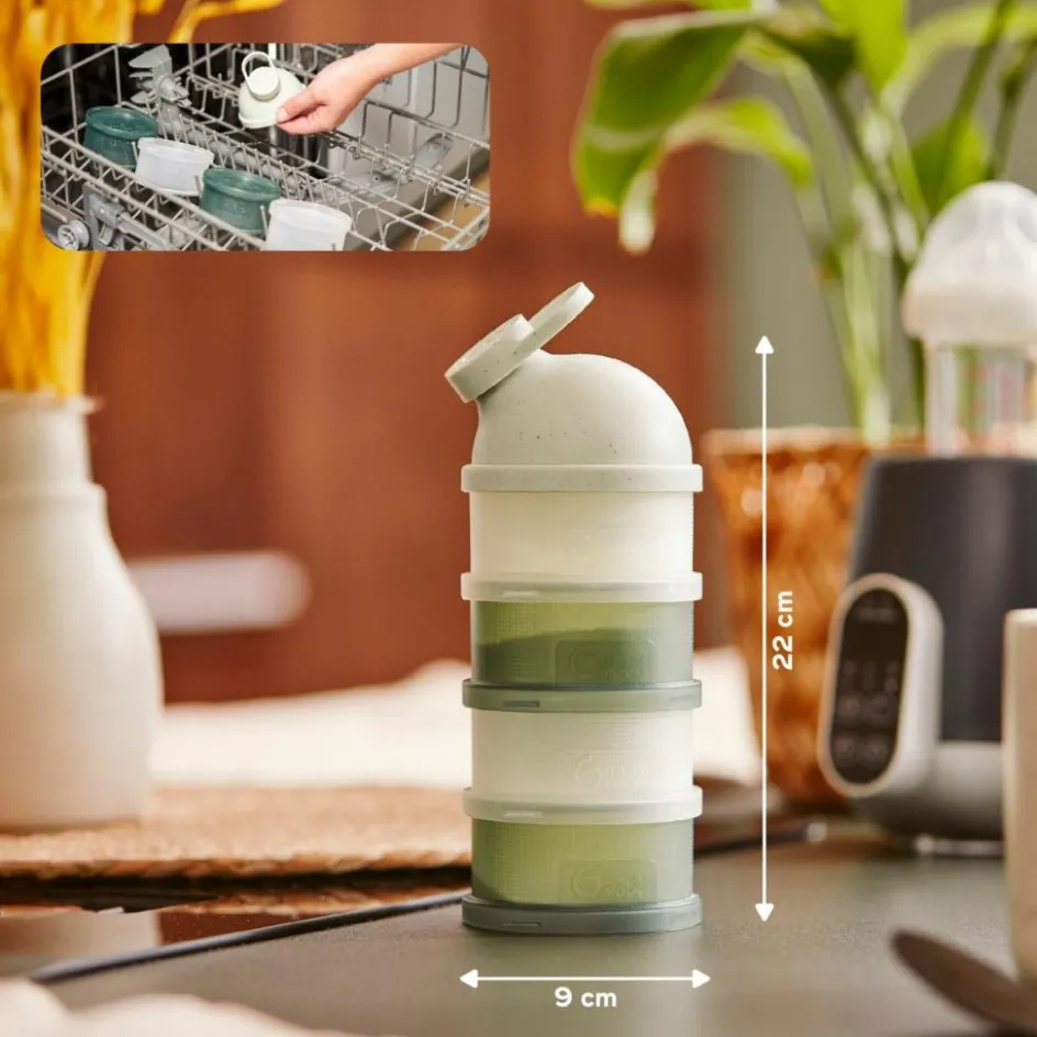 Lot de 4 boîtes doseuses Babydose Mineral Green|Babymoov Discount