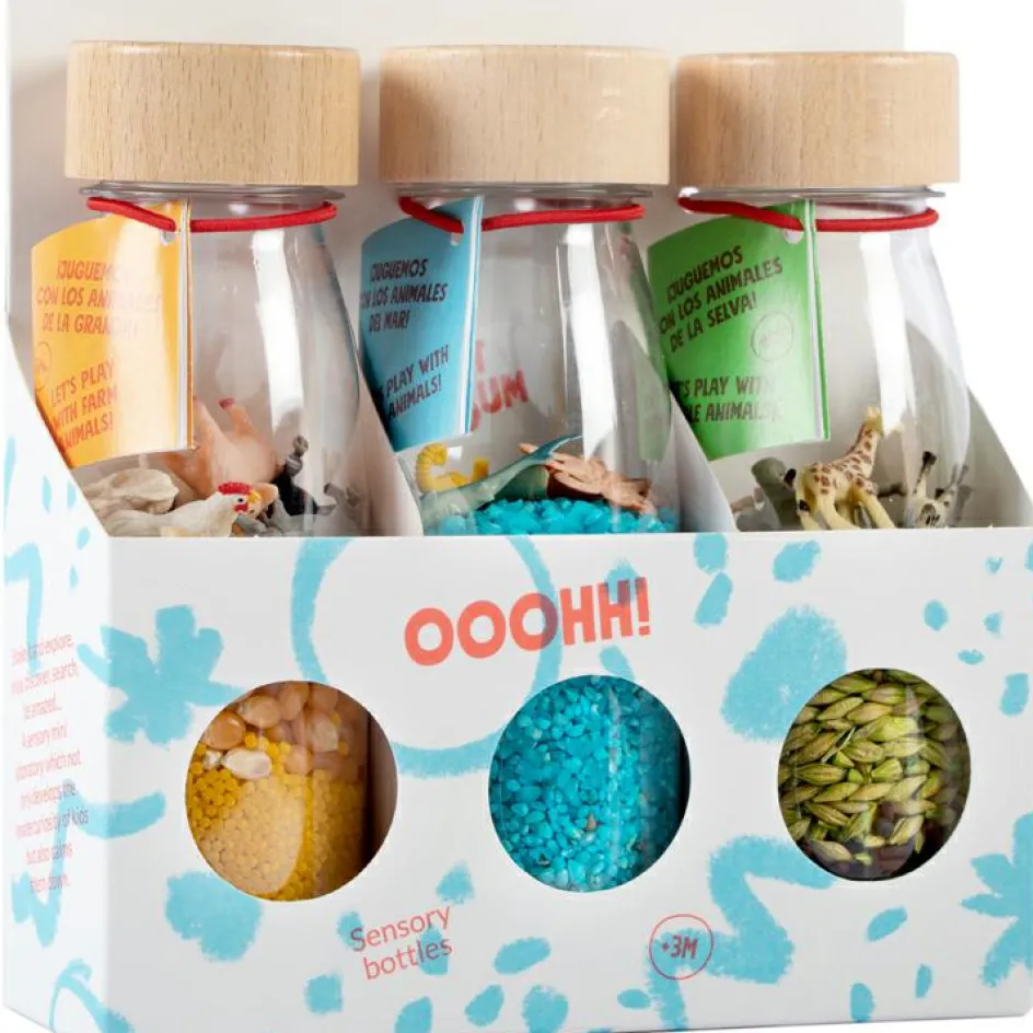 Clearance Petit Boum Lot de 3 bouteilles sensorielles Spy Nature