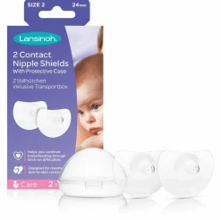 Lot de 2 bouts de sein contact T2 (24 mm)|Lansinoh Sale