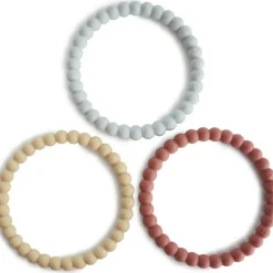 Lot de 3 bracelets de dentition Pearl Mellow-Terracotta-Periwinkle|Mushie Clearance