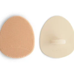 Clearance Mushie Lot de 2 brosses pour croûtes de lait Blush-Shifting Sand
