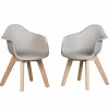 Quax Lot de 2 chaises enfant Argile