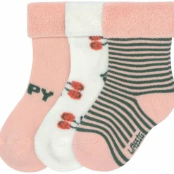 Hot Lässig Lot de 3 chaussettes Terry Cerise pêche (taille 12-15)