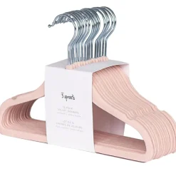 Hot 3 sprouts Lot de 15 cintres en velours rose