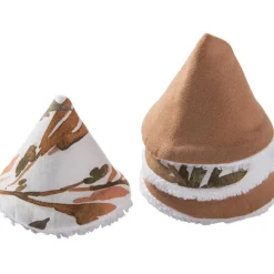 Lot de 4 cônes pare pipi en popeline feuillages|BB & Co Online