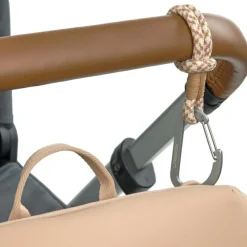 Lot de 2 crochets attaches poussettes camel vanille|Lässig Best