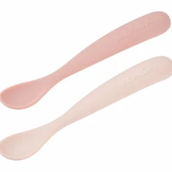 Béaba Lot de 2 cuillères silicone 1er âge avec boîte de transport Duo barbe à papa