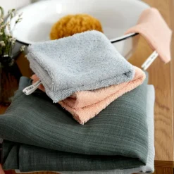 Online Lässig Lot de 3 débarbouillettes bleu poudré