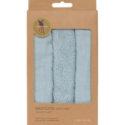 Online Lässig Lot de 3 débarbouillettes bleu poudré