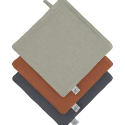 Clearance Lässig Lot de 3 débarbouillettes olive-rouille-anthracite