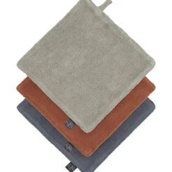 Clearance Lässig Lot de 3 débarbouillettes olive-rouille-anthracite