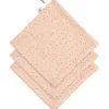Lot de 3 débarbouillettes Pois rose-pêche|Lässig Online