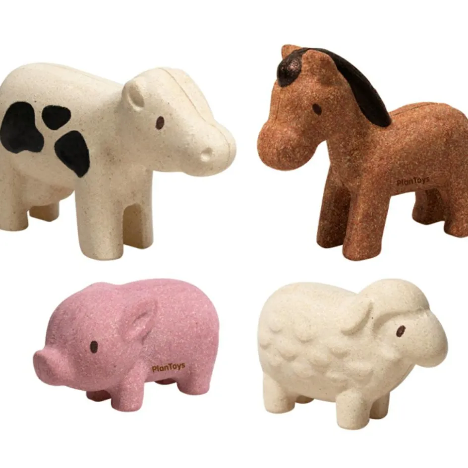 Online Plan Toys Lot de 4 figurines animaux de la ferme