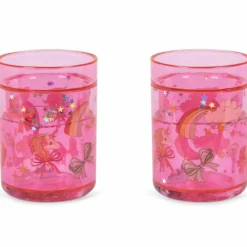 Lot de 2 gobelets à paillettes Rainbow Bow|Konges Slojd