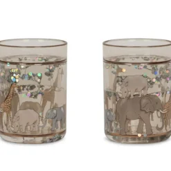 Lot de 2 gobelets à paillettes Safari|Konges Slojd