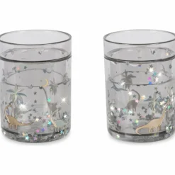 Konges Slojd Lot de 2 gobelets à paillettes Dino