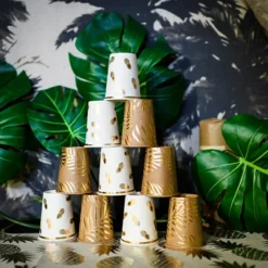 Lot de 8 gobelets en carton Tropi Chic palmier|Arty Fêtes Factory