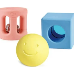 Hot Hape Lot de 3 hochets géométriques en riz