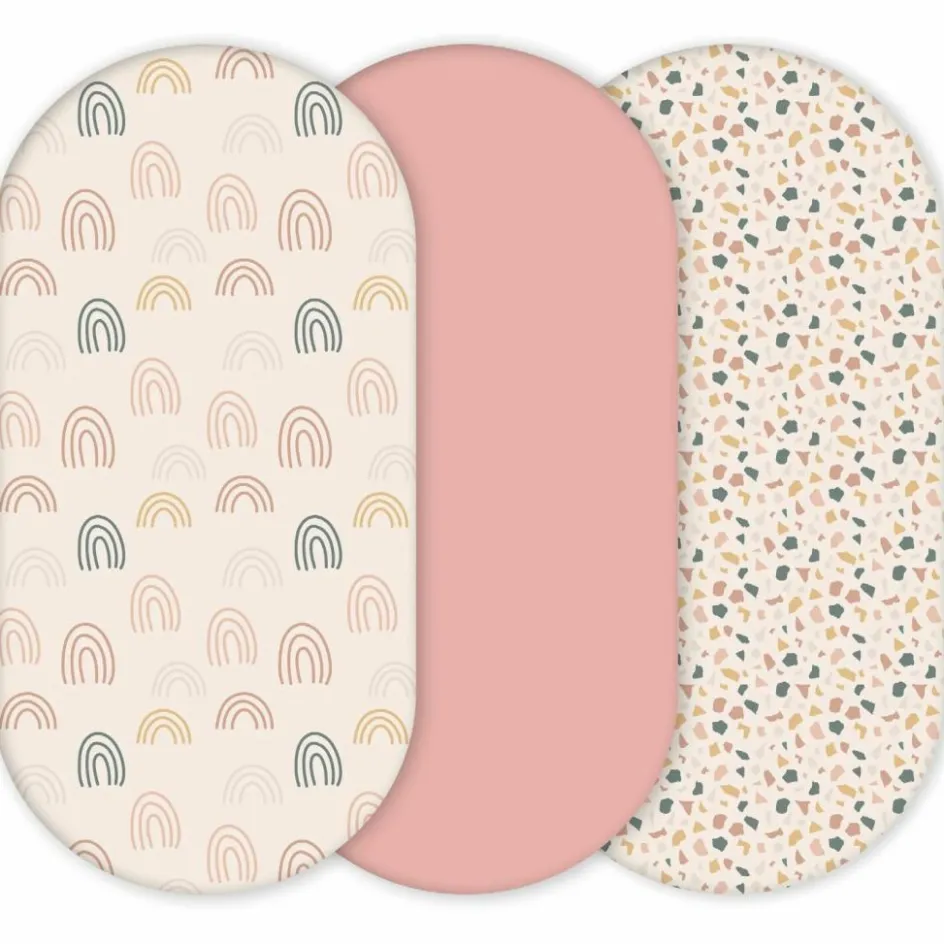 Lot de 3 housses de matelas à langer Rosetta (40 x 80 cm)|Yunioo Clearance