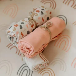 Lot de 3 housses de matelas à langer Rosetta (40 x 80 cm)|Yunioo Clearance