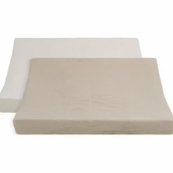 Best Baby's Only Lot de 2 housses de matelas à langer Tender Beige-Linen (45 x 70 cm)