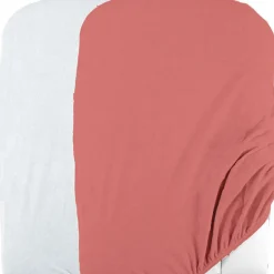 Lot de 2 housses de matelas à langer blanc et terracotta (50 x 75 cm)|Domiva