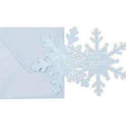 Lot de 8 invitations et enveloppes Flocons|Arty Fêtes Factory Discount