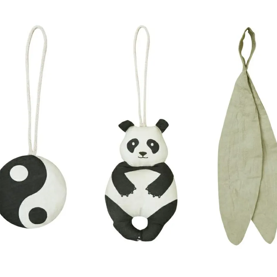 Lot de 3 jouets à suspendre bamboo Panda|Lorena Canals Outlet