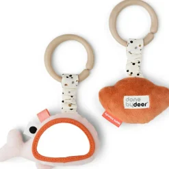 Lot de 2 jouets d'éveil à suspendre Wally rose|Done by Deer Hot