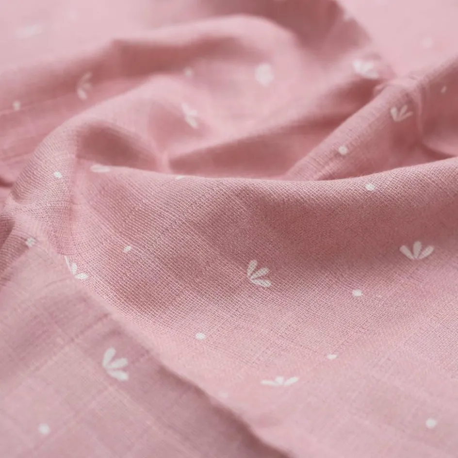 Outlet Trois Kilos Sept Lot de 3 langes en mousseline Pétales de Roses (70 x 70 cm)