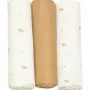Outlet Trois Kilos Sept Lot de 3 langes en mousseline Gatsby écru (70 x 70 cm)