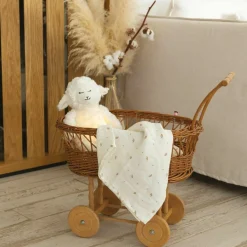 Outlet Trois Kilos Sept Lot de 3 langes en mousseline Gatsby écru (70 x 70 cm)