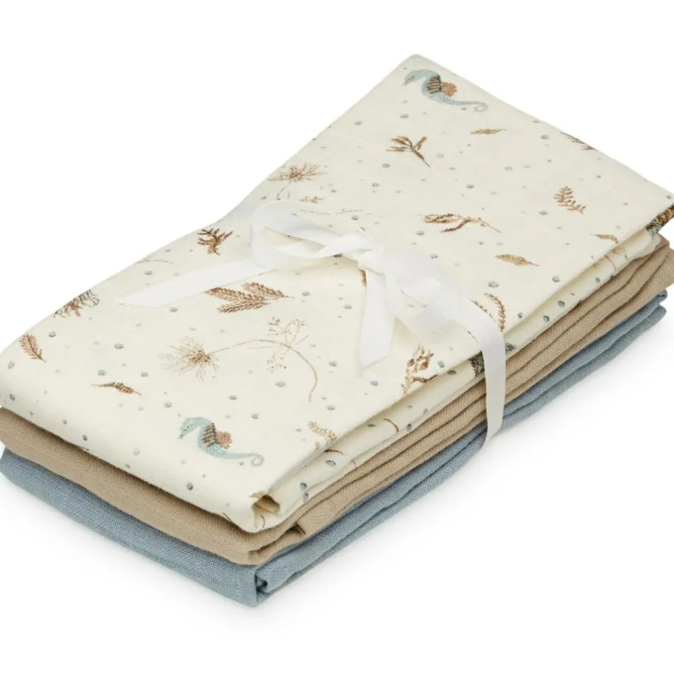 Online Cam Cam Copenhagen Lot de 3 langes en mousseline Sea Garden