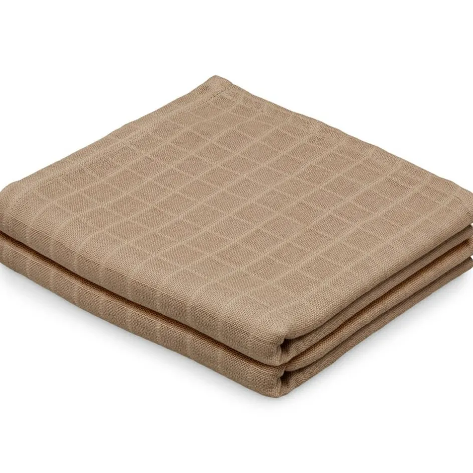 Cam Cam Copenhagen Lot de 2 langes en mousseline Camel