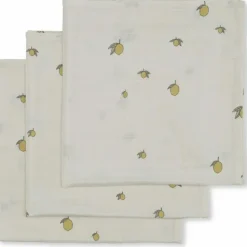 Lot de 3 langes en mousseline Lemon (65 x 65 cm)|Konges Slojd Online