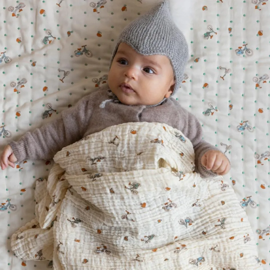 Cam Cam Copenhagen Lot de 3 langes en mousseline Bicycles (70 x 70 cm)