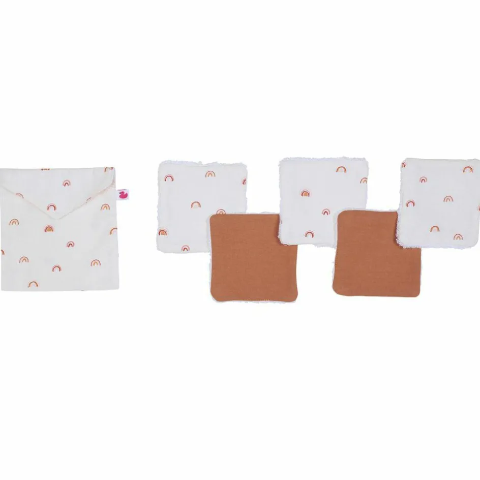 Sale BB & Co Lot de 5 lingettes lavables Arc-en-ciel