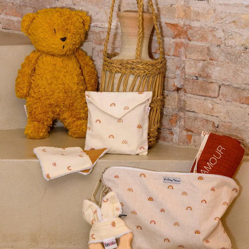 Sale BB & Co Lot de 5 lingettes lavables Arc-en-ciel