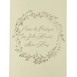 Best Arty Fêtes Factory Lot de 10 livrets de messe Jolis Brins vert sauge et or