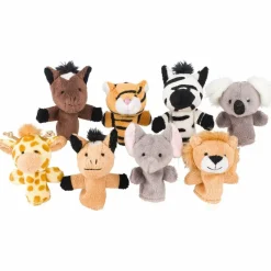 Lot de 8 marionnettes à doigt animaux sauvages|Goki Outlet