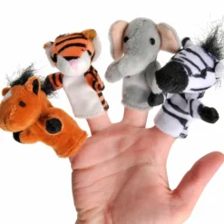 Lot de 8 marionnettes à doigt animaux sauvages|Goki Outlet
