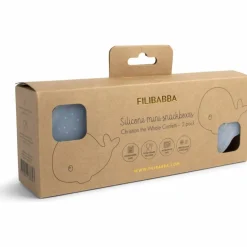 Lot de 2 mini boîtes à goûter en silicone Christian la Baleine Confettis|Filibabba Sale