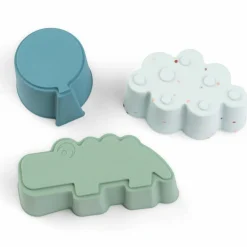 Lot de 3 moules en silicone Happy clouds Bleu|Done by Deer