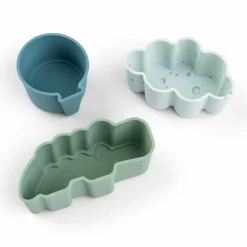 Lot de 3 moules en silicone Happy clouds Bleu|Done by Deer