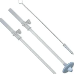 Lot de 2 pailles en silicone, 1 leste et 1 brosse (pour petite tasse)|TUM TUM Outlet