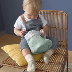 Lot de 2 paires de chaussettes antidérapantes en coton bio gris (pointure 23-26)|Lässig Hot