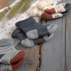 Clearance Lässig Lot de 3 paires de chaussettes bébé en coton bio Tiny Farmer bleu (pointure 15-18)